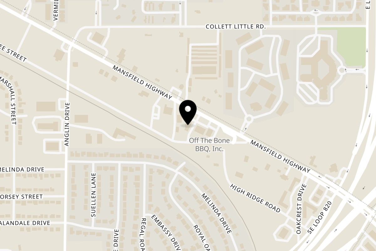 Map showing the location of Taqueria El Toro on 5130 Mansfield Hwy in Forest Hill